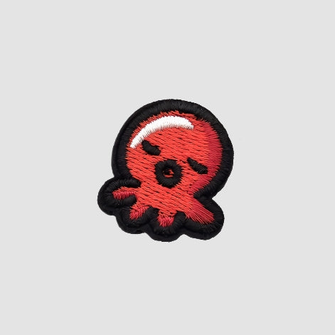Mini Tako Octopus Embroidered Patch - Hook Backing